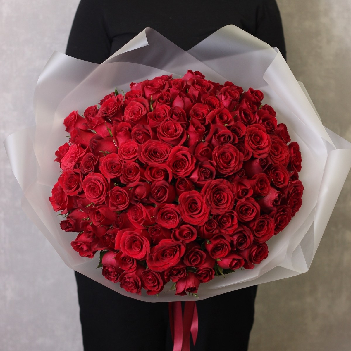 101 красная роза 